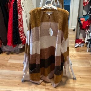 Knox Rose Multicolor Striped Cardigan